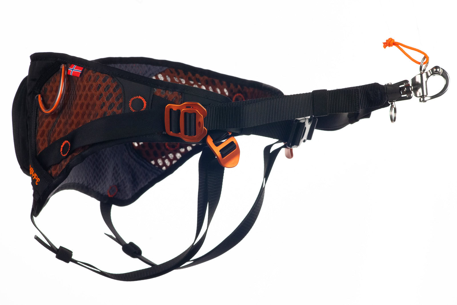 Non-Stop Loype belt / Cinturón para Esquiar con Perros NEGRO Y NARANJA para Humanos de Non-Stop disponible en Emperrados para cuidar a tu peludo.