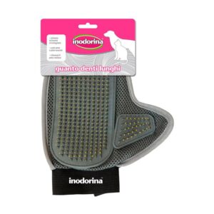Inodorina Guante Manopla de Goma PÚAS LARGAS Redondas (Elimina Pelo y Masajea) para Perros y Gatos de Inodorina disponible en Emperrados para cuidar a tu peludo.