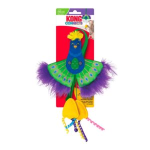 Kong Juguete Conects PAVO REAL con Plumas y Patas con Hierba Gatera (Catnip) 44x20x0