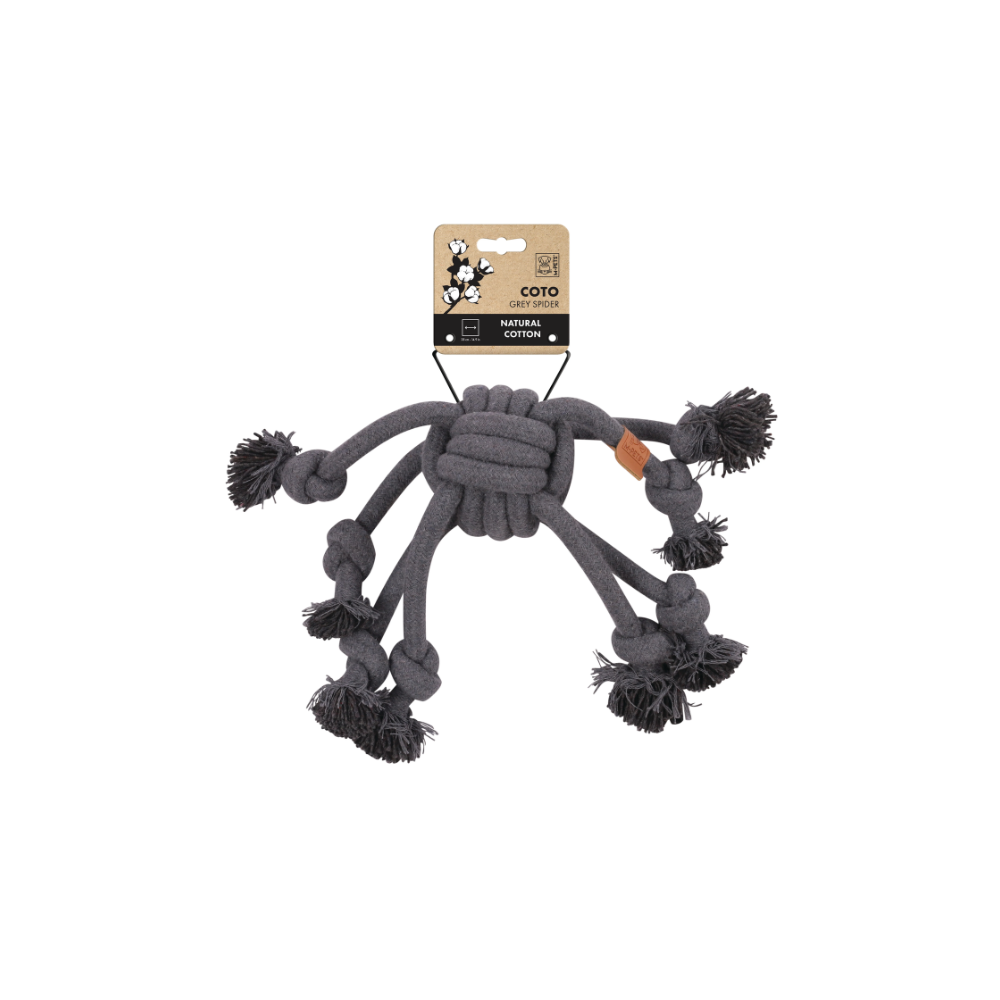 M-Pets Juguete Cuerda Araña COTO (algodón natural) 38 cm para Perros de M-Pets disponible en Emperrados para cuidar a tu peludo.