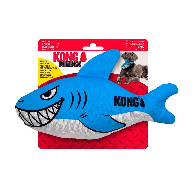 Kong Juguete MAXX TIBURÓN Resistene (2 capas) con Sonido T.M para Perros de Kong disponible en Emperrados para cuidar a tu peludo.