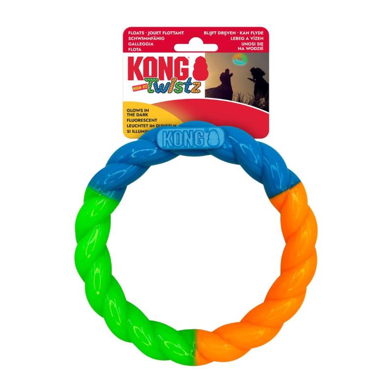 Kong Juguete ANILLO TWISTZ high-viz Ring- Reflectante Flotante T.S (17