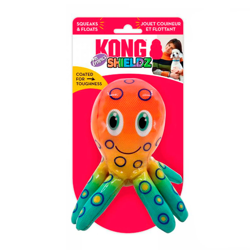 Kong Juguete SHIELDZ - PULPO TROPICAL T.M (18x13 cm) para Perros  Tropics Octopus M de Kong disponible en Emperrados para cuidar a tu peludo.