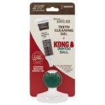 Kong Pelota + Gel Limpiador de Dientes (Dental Ball Kit) para Perros de Kong disponible en Emperrados para cuidar a tu peludo.