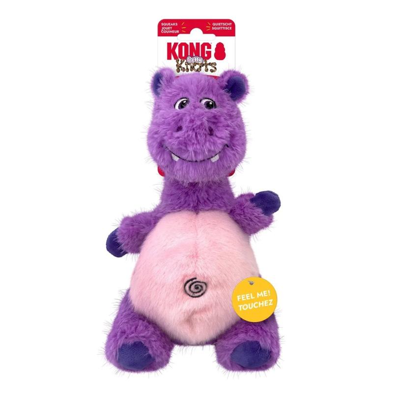 Kong Peluche HIPOPÓTAMO KNOTS Belly (Bola Cuerda Resistente Interna)