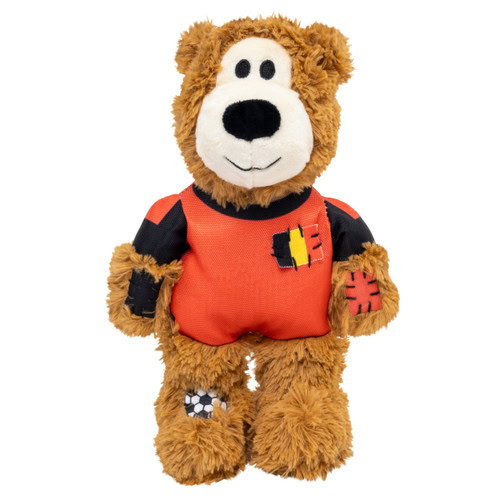 Kong Peluche OSO Deportivo BÉLGICA con sonido y nudos internos (Wild Knots Sport) T.M para Perros de Kong disponible en Emperrados para cuidar a tu peludo.