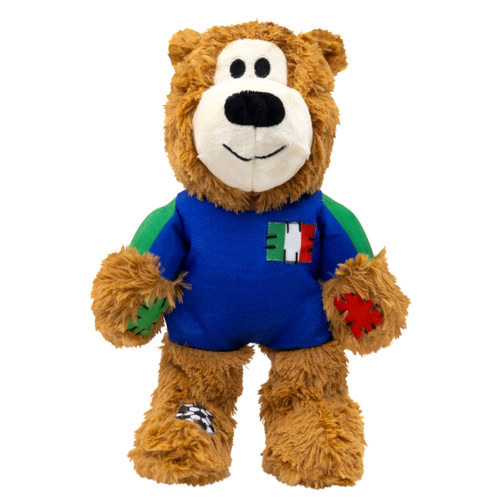 Kong Peluche OSO Deportivo ITALIA con sonido y nudos internos (Wild Knots Sport) T.M para Perros de Kong disponible en Emperrados para cuidar a tu peludo.