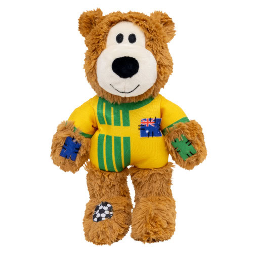Kong Peluche OSO Deportivo AUSTRALIA con sonido y nudos internos (Wild Knots Sport) T.M para Perros de Kong disponible en Emperrados para cuidar a tu peludo.