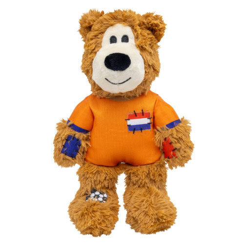 Kong Peluche OSO Deportivo PAÍSES BAJOS con sonido y nudos internos (Wild Knots Sport) T.M para Perros de Kong disponible en Emperrados para cuidar a tu peludo.