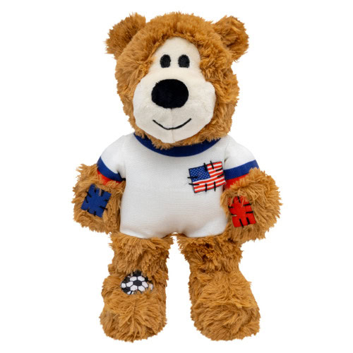 Kong Peluche OSO Deportivo EEUU con sonido y nudos internos (Wild Knots Sport) T.M para Perros de Kong disponible en Emperrados para cuidar a tu peludo.