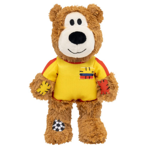 Kong Peluche OSO Deportivo COLOMBIA con sonido y nudos internos (Wild Knots Sport) T.M para Perros de Kong disponible en Emperrados para cuidar a tu peludo.