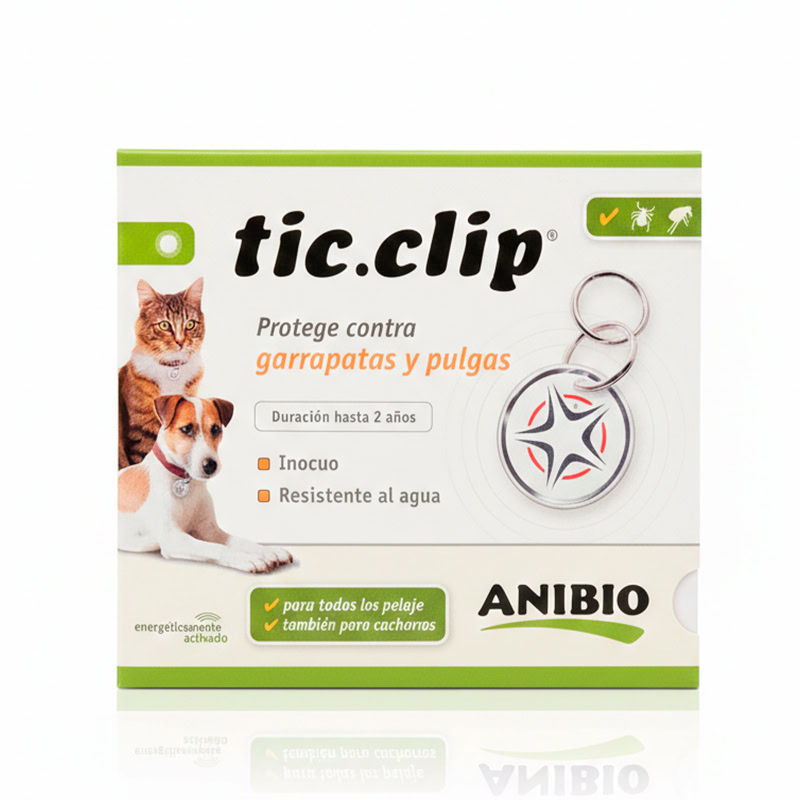 Carga bioenergética contra Pulgas y Garrapatas para Perros y Gatos de Anibio disponible en Emperrados para cuidar a tu peludo.