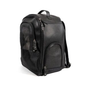 Gloriapets MOCHILA Rimjhim (de Piel Natural) - Negra 32x26x42 cm para llevar Perros o Gatos de Gloriapets disponible en Emperrados para cuidar a tu peludo.