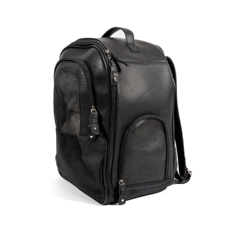 Gloriapets MOCHILA Rimjhim (de Piel Natural) - Negra 32x26x42 cm para llevar Perros o Gatos de Gloriapets disponible en Emperrados para cuidar a tu peludo.
