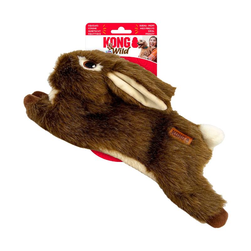 Kong Peluche WILD CONEJO Salvaje con Sonido T.M para Perros de Kong disponible en Emperrados para cuidar a tu peludo.