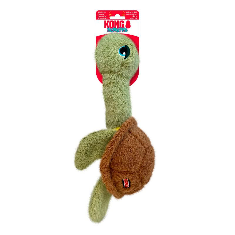 Kong Peluche SCRUFFS TURTLE - TORTUGA con Sonido T.M/L para Perros de Kong disponible en Emperrados para cuidar a tu peludo.