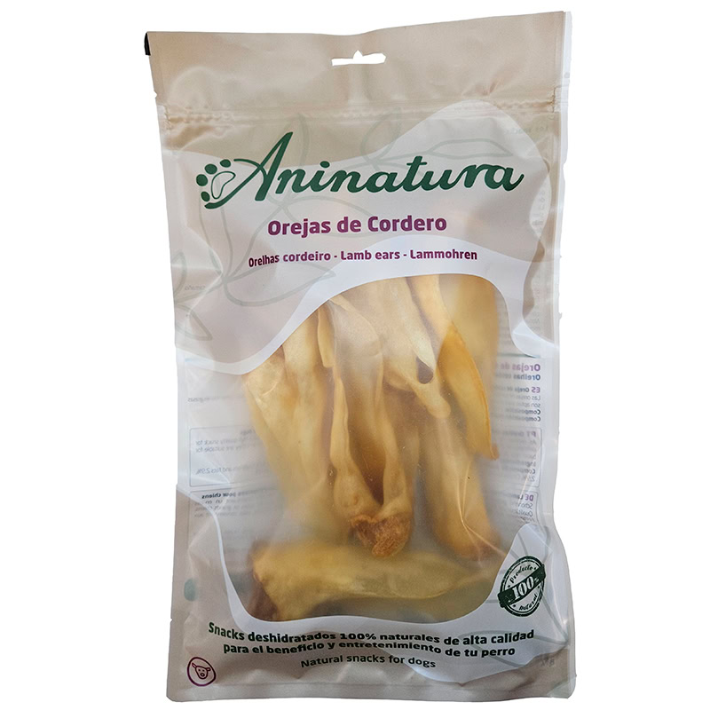 Aninatura Snacks Orejas de CORDERO 150 g para Perros de Aninatura disponible en Emperrados para cuidar a tu peludo.