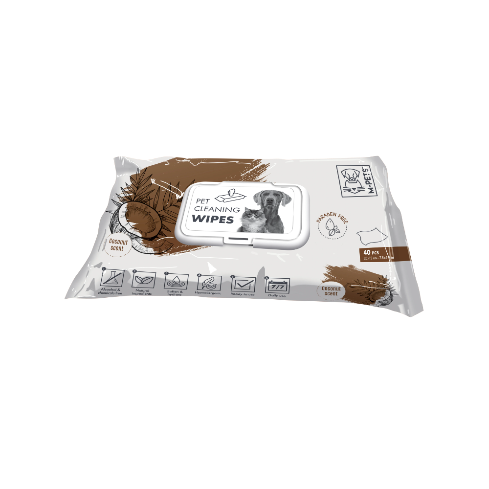M-Pets Toallitas Limpieza ECO - Olor Coco 15x20cm para Perros y Gatos de M-Pets disponible en Emperrados para cuidar a tu peludo.