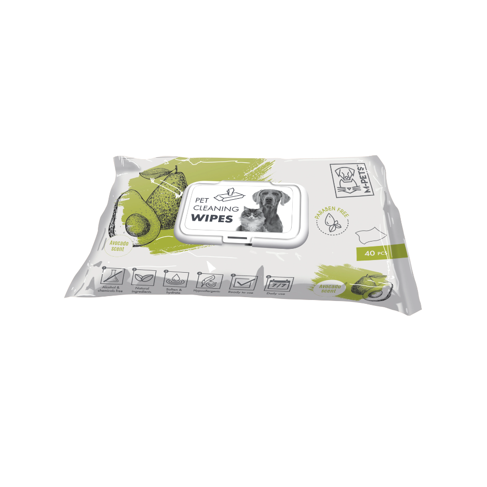 M-Pets Toallitas Limpieza ECO - Olor Aguacate 15x20cm para Perros y Gatos de M-Pets disponible en Emperrados para cuidar a tu peludo.
