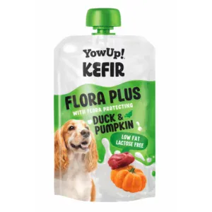 YowUp Yogur Natural Floraplus Pato y Calabaza (Sin lactosa y bajo en grasas) 115 g para Perros