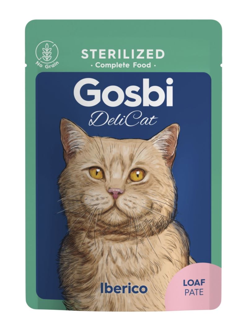 Gosbi DELICAT IBERICO - Alimento Húmedo - 70 g para Gatos Esterilizados de Gosbi disponible en Emperrados para cuidar a tu peludo.
