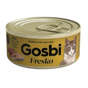 Gosbi Fresko Lata ATUN/SALMON - Alimento Húmedo - 70 g para Gatos Adultos de Gosbi disponible en Emperrados para cuidar a tu peludo.