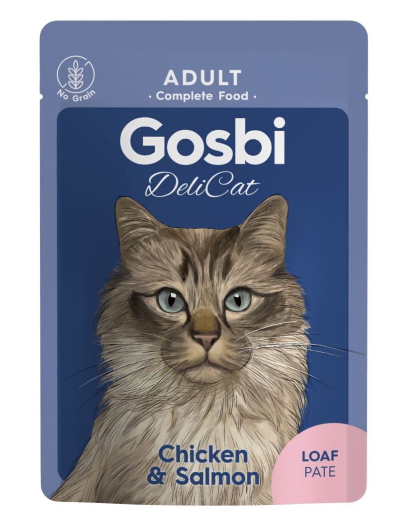 Gosbi DELICAT  CHICKEN/SALMON (Pollo/Salmón) - Alimento Húmedo - 70 para Gatos de Gosbi disponible en Emperrados para cuidar a tu peludo.