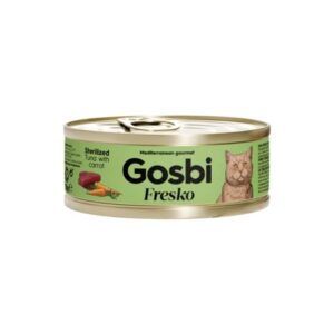 Gosbi Fresko Lata ATÚN CON ZANAHORIA  - Alimento Húmedo - 70 g para Gatos Esterilizados de Gosbi disponible en Emperrados para cuidar a tu peludo.