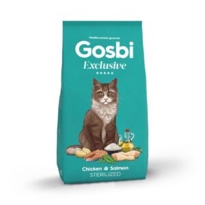 Gosbi EXCLUSIVE CHICKEN/SALMON para Gatos Esterilizados de Gosbi disponible en Emperrados para cuidar a tu peludo.
