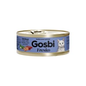 Gosbi Fresko Lata ATÚN CON GAMBAS  - Alimento Húmedo - 70 g para Gatos Esterilizados de Gosbi disponible en Emperrados para cuidar a tu peludo.