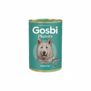 Gosbi Plaisirs Lata PESCADO BLANCO - Alimento Húmedo - 370 g para Perros