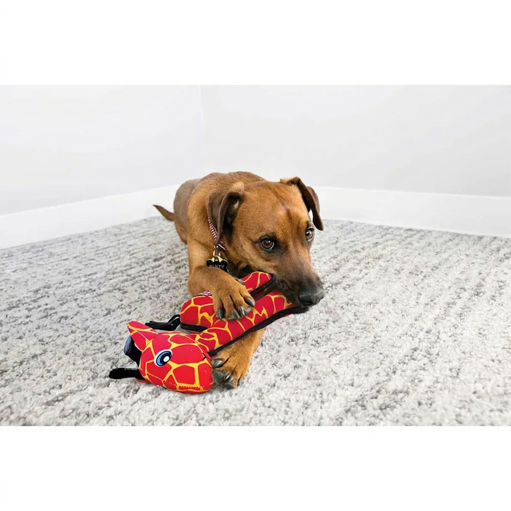 Kong Peluche JIRAFA (Ballistic Giraffe) con Sonido T.M/L (33x22 cm) para Perros - Imagen 3