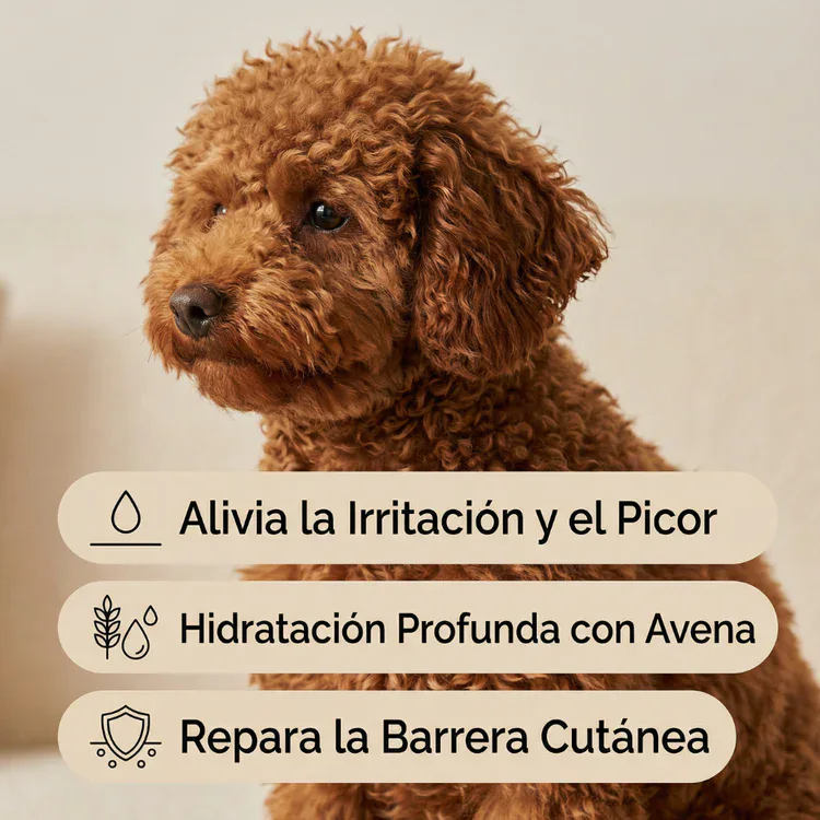 Masco Beauty Champú Dermatológico Pistacho y Avena 250 ml para Perros y Gatos - Imagen 4