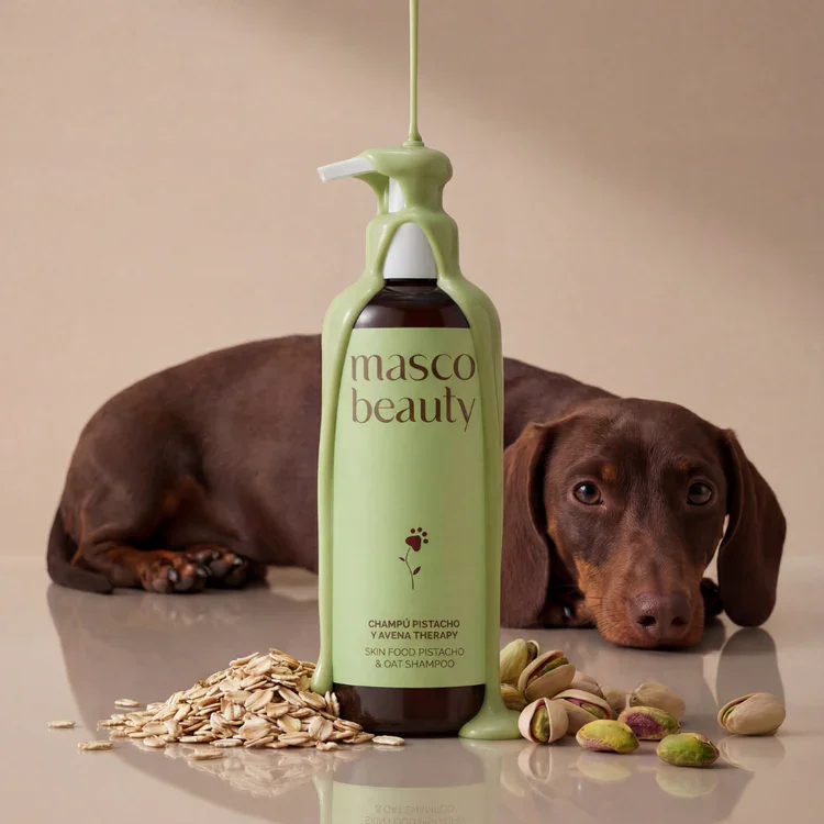 Masco Beauty Champú Dermatológico Pistacho y Avena 250 ml para Perros y Gatos - Imagen 3