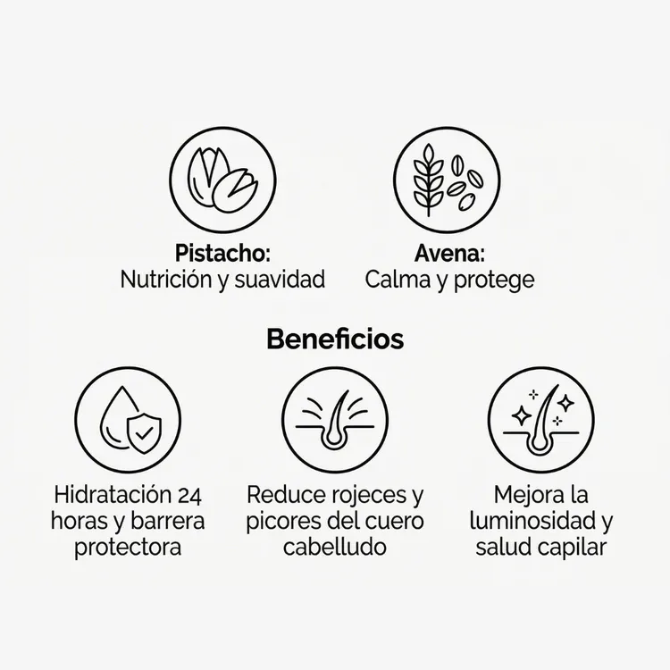 Masco Beauty Champú Dermatológico Pistacho y Avena 250 ml para Perros y Gatos - Imagen 6