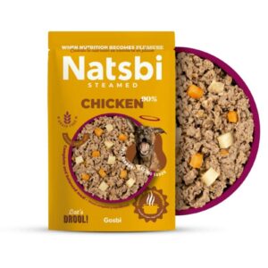 Natsbi STEMEAD CHICKEN (Pollo) al VAPOR - Alimento Húmedo - para Perros de Gosbi disponible en Emperrados para cuidar a tu peludo.