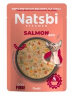 Natsbi STEMEAD SALMÓN al VAPOR - Alimiento Húmedo - 80 g para Gatos de Gosbi disponible en Emperrados para cuidar a tu peludo.