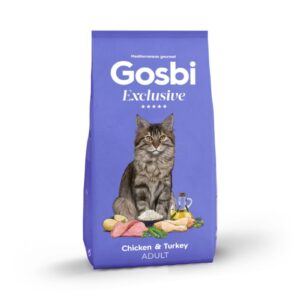 Gosbi Pienso EXCLUSIVE CHICKEN/TURKEY (Pollo/Pavo) 400 g para Gatos Adultos de Gosbi disponible en Emperrados para cuidar a tu peludo.
