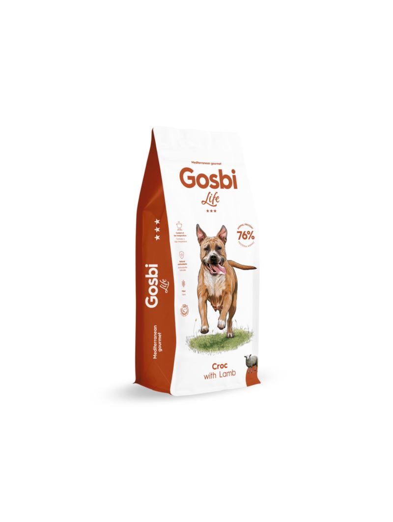 Gosbi Pienso LIFE CROC LAMP/CORDERO 12 kg para Perros de Gosbi disponible en Emperrados para cuidar a tu peludo.