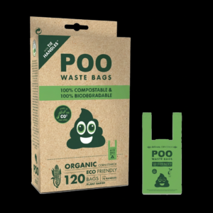 M-Pets Bolsas Higiénicas con asas Poo Compostables 120 uds para Perros y Gatos