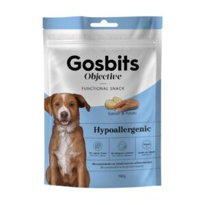 Gosbits Objective HYPOALLERGENIC Snacks SALMÓN Y PATATA 150 g para Perros de Gosbi disponible en Emperrados para cuidar a tu peludo.