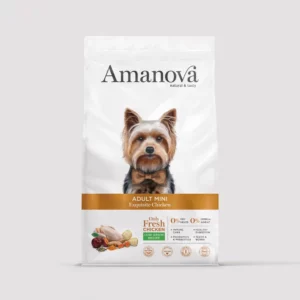 Amanova Pienso ADULT Mini EXQUISITE CHICKEN (Pollo) Y QUINOA (bajo en cereal) para Perros Pequeños
