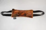 BOW Mordedor / Motivador FLAMA de Cuero y Pelo Natural, 25 cm largo, T.Única Negro para Perros